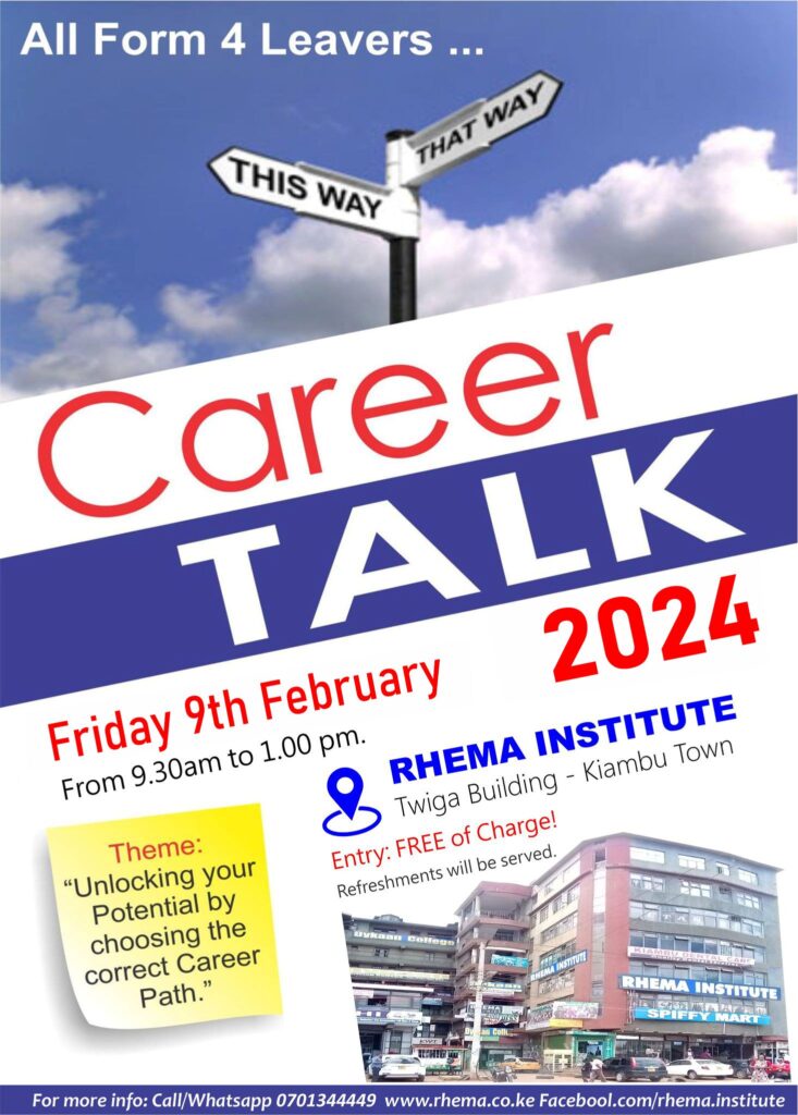 Career talk for High School Students after KCSE